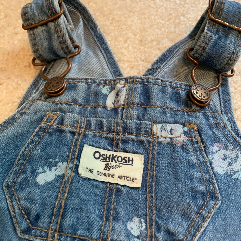 Oshkosh baby girl floral overalls